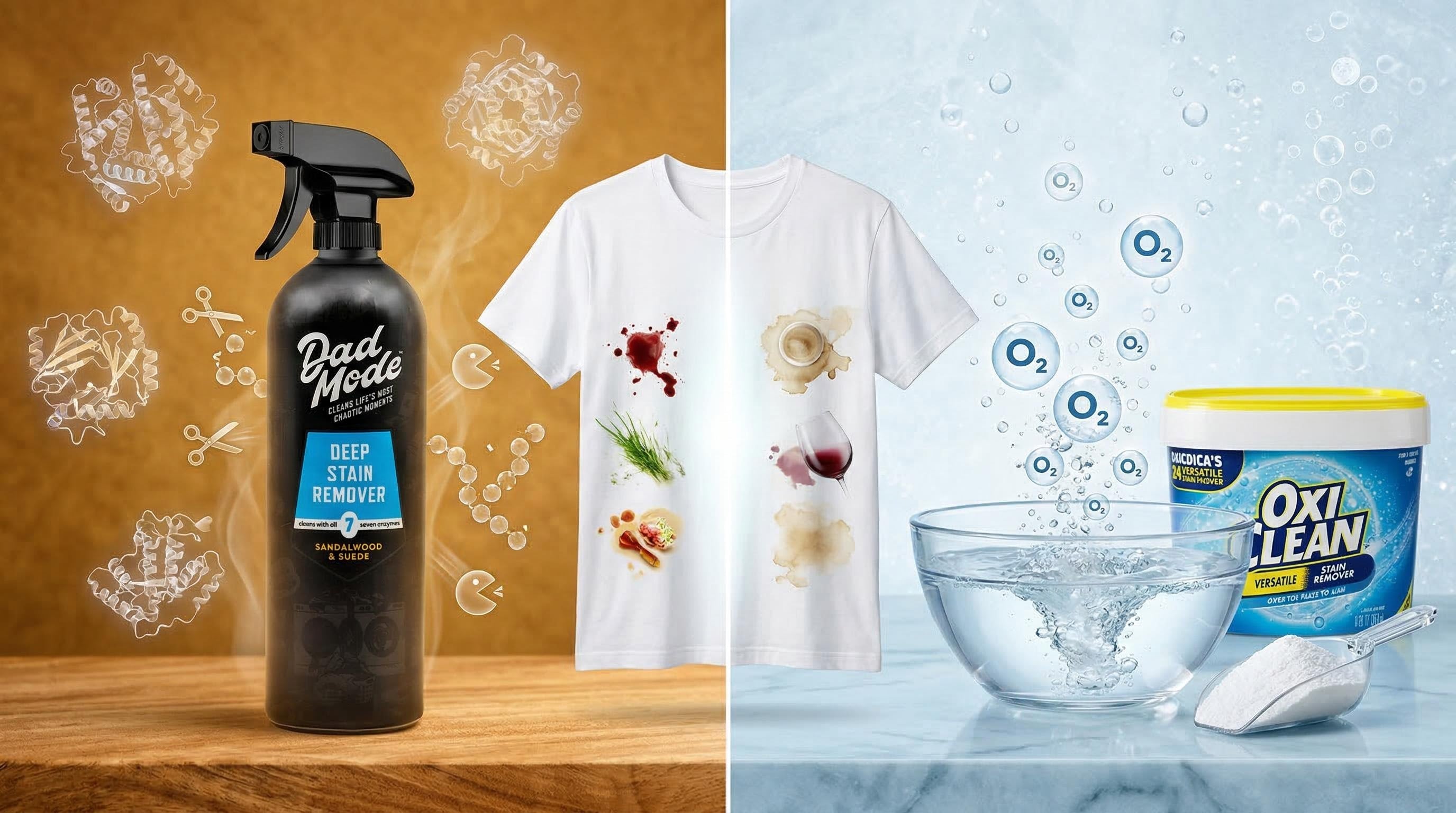 Enzymes vs Oxygenated Bleach