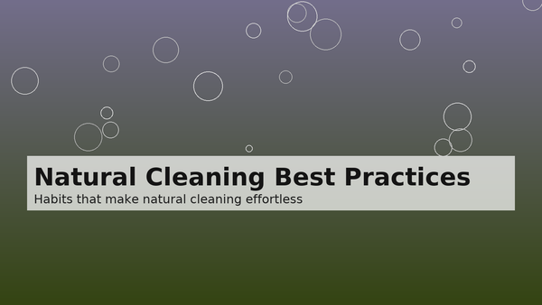 From Clean Freak to Cleaning Confident: Natural Cleaning Best Practices